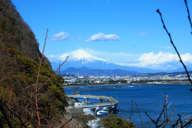 喫茶店:かいざんから見える富士山